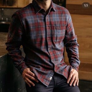 Hiroshi Kato Ripper Brown Blue Plaid Shirt Men’s L